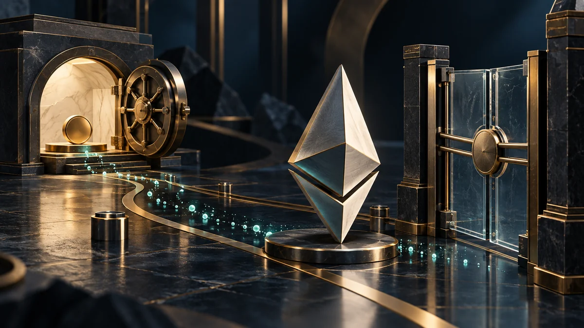 Интерпретирующая иллюстрация операции Ethereum, останавливающейся у ворот, в то время как меньший путь вычисления-платы остается активным.