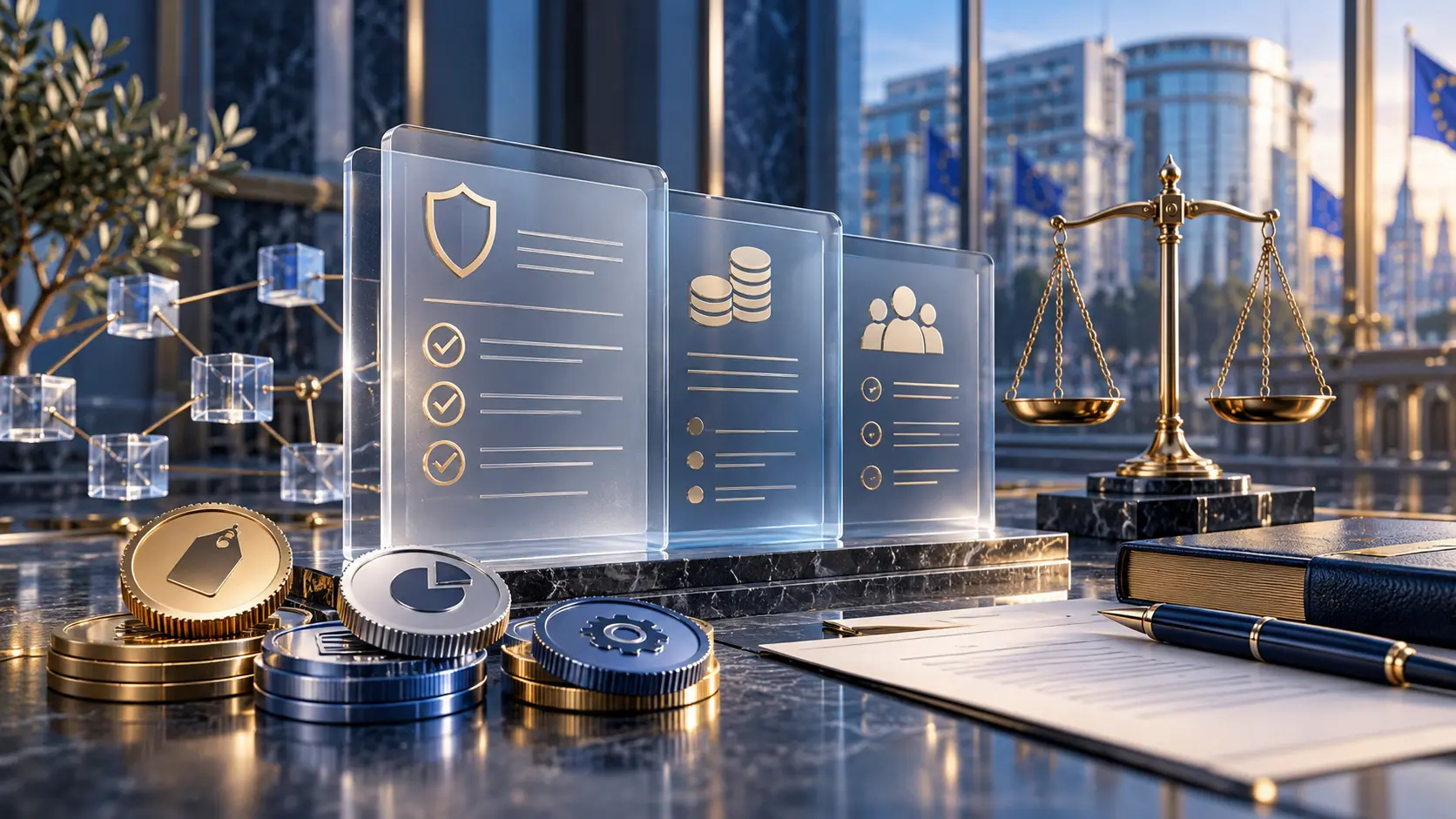 Crypto compliance team aligning marketing, fee disclosure and risk-warning panels around a client-interest standard