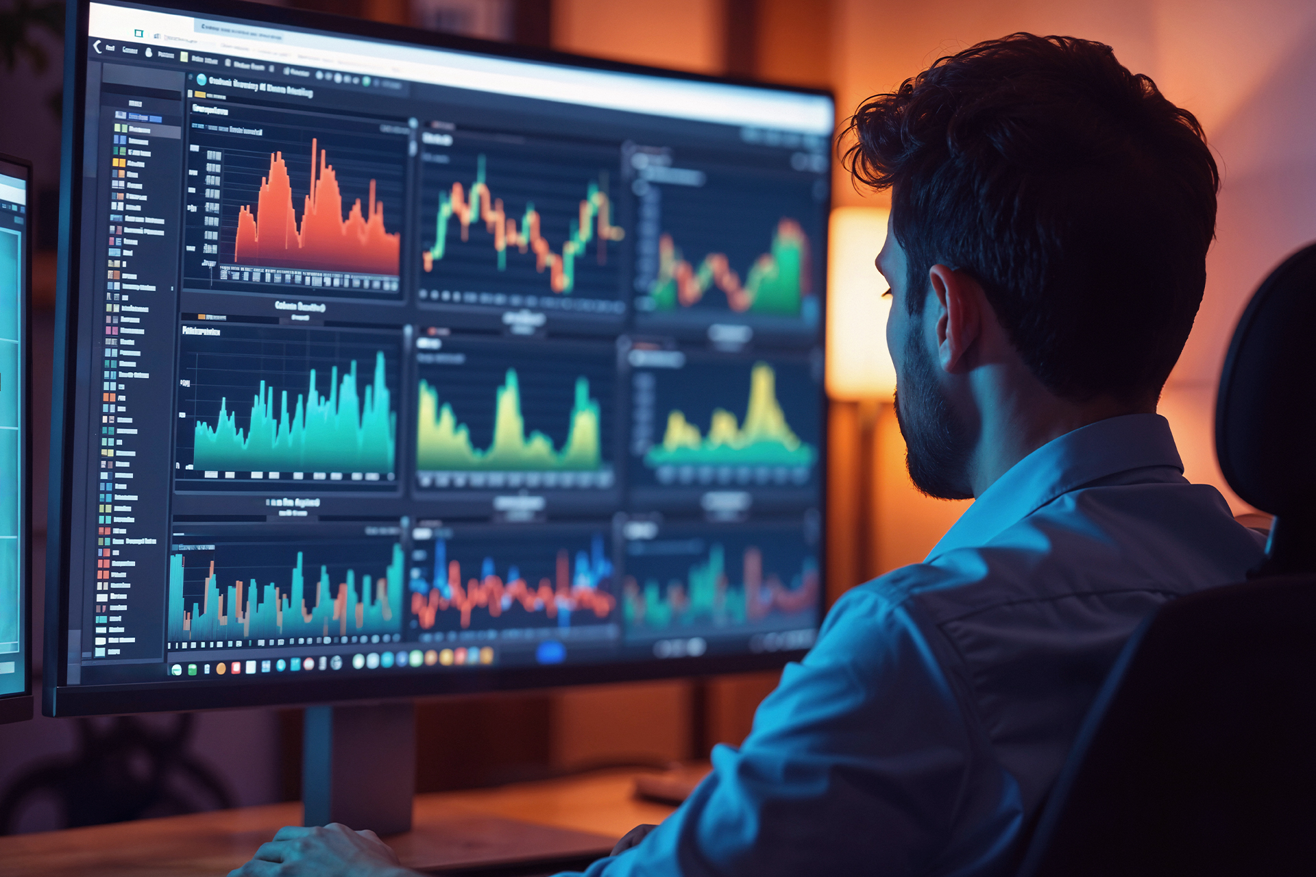 Trader analyzes sharp market movements