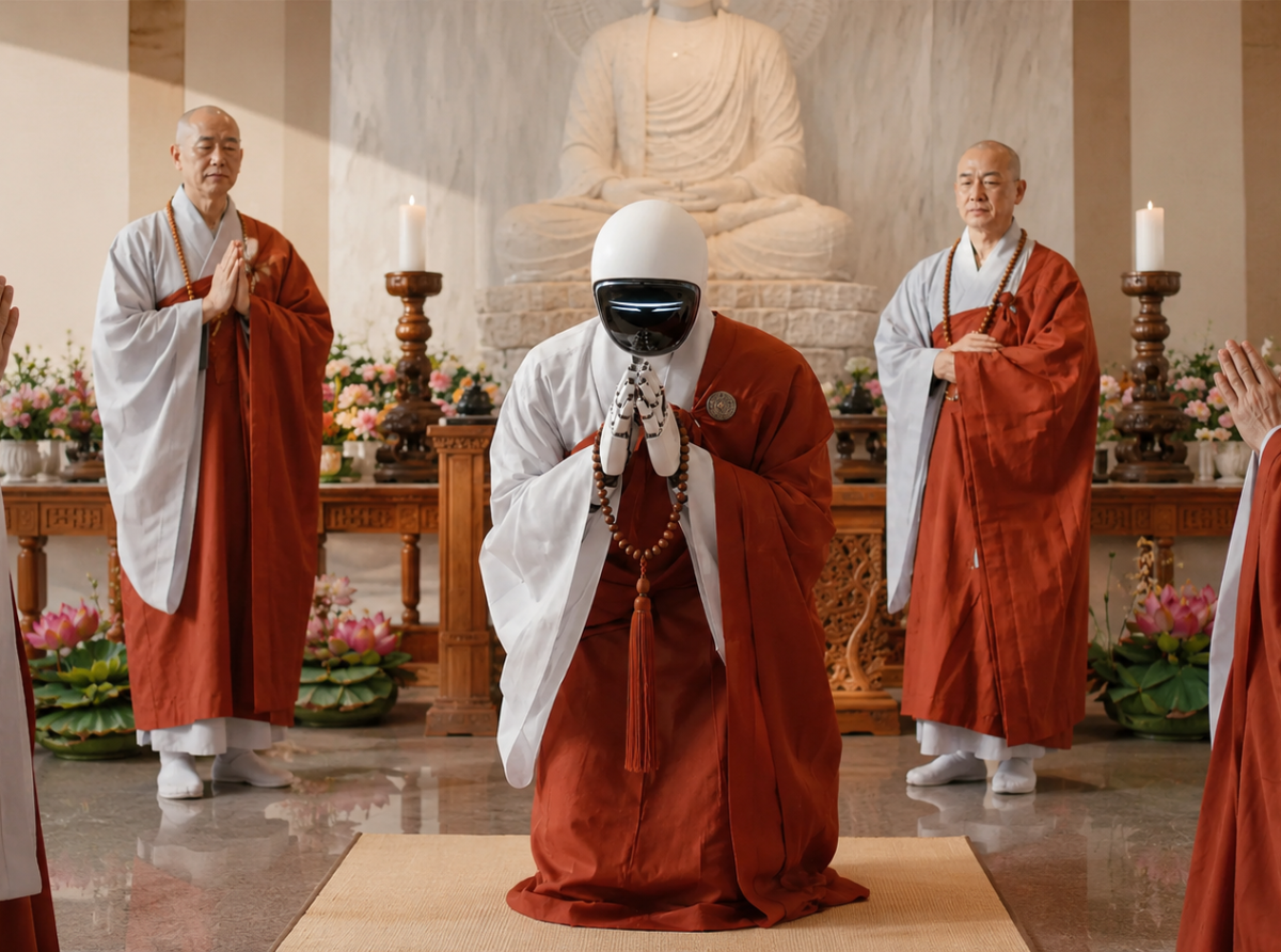 South Korea introduces the first robot monk into a Buddhist order, raising new questions about AI ethics, religion and coexistence between humans and machines.